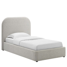 Load image into Gallery viewer, Keynote Upholstered Fabric Curved Twin Platform Bed by Modway