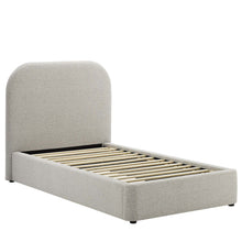 Load image into Gallery viewer, Keynote Upholstered Fabric Curved Twin Platform Bed by Modway