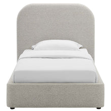 Load image into Gallery viewer, Keynote Upholstered Fabric Curved Twin Platform Bed by Modway