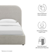 Load image into Gallery viewer, Keynote Upholstered Fabric Curved Twin Platform Bed by Modway