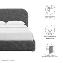 Load image into Gallery viewer, Keynote Upholstered Fabric Curved King Platform Bed by Modway