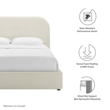 Load image into Gallery viewer, Keynote Performance Velvet Curved King Platform Bed by Modway