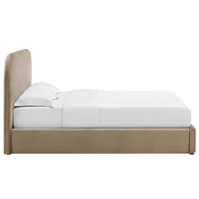 Load image into Gallery viewer, Keynote Performance Velvet Curved King Platform Bed by Modway