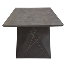 Load image into Gallery viewer, Motion Solid Mango Wood Dining Table in Smoke Grey Finish w/ Silver Metal Inlay by Diamond Sofa