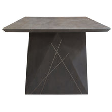 Load image into Gallery viewer, Motion Solid Mango Wood Dining Table in Smoke Grey Finish w/ Silver Metal Inlay by Diamond Sofa