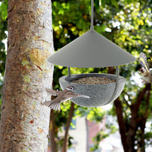 Load image into Gallery viewer, Metal Hanging Bird Feeder and Bath with Weatherproof Dome