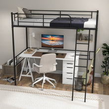 Load image into Gallery viewer, Metal Loft Twin Bed Frame Single High Loft Bed-Black