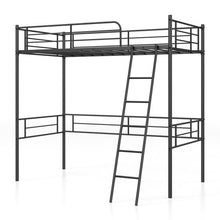 Load image into Gallery viewer, Metal Loft Twin Bed Frame Single High Loft Bed-Black