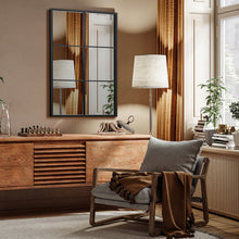 Load image into Gallery viewer, 3-Layered Decorative Wall Mirror with Metal Frame for Dining Living Room-Black