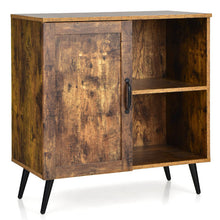 Load image into Gallery viewer, Mid-century Storage Cabinet with Single Door and Adjustable Shelves-Rustic Brown