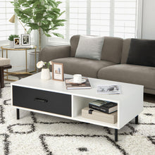 Load image into Gallery viewer, Modern 2-Tier Coffee Table Accent Cocktail Table with Storage
