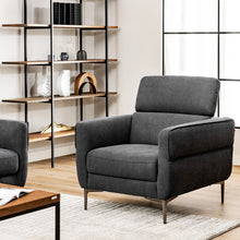 Load image into Gallery viewer, Modern Upholstered Single Sofa with Adjustable Headrest-Gray