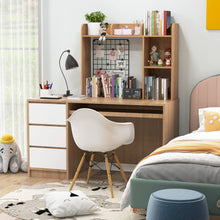 Load image into Gallery viewer, 3-Tier Multipurpose Desk Bookshelf with 4 Shelves-Natural