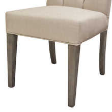 Load image into Gallery viewer, Set of Two Napa Tufted Dining Side Chairs in Sand Linen Fabric with Wood Legs in Grey Oak Finish by Diamond Sofa