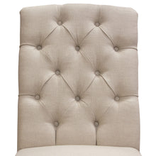 Load image into Gallery viewer, Set of Two Napa Tufted Dining Side Chairs in Sand Linen Fabric with Wood Legs in Grey Oak Finish by Diamond Sofa
