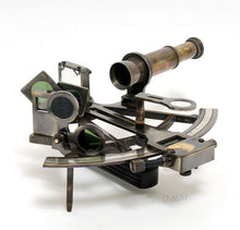 Load image into Gallery viewer, Nautical Sextant in leather case (Small)