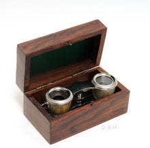 Load image into Gallery viewer, Opera glasses w MOP in wood box