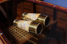Load image into Gallery viewer, Binocular w MOP overlay in wood box