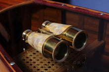 Load image into Gallery viewer, Binocular w MOP overlay in wood box