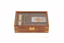 Load image into Gallery viewer, Wooden Game Set with Brass Goblet