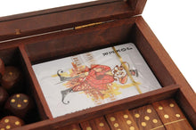 Load image into Gallery viewer, Wooden Game Set with Brass Goblet