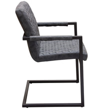 Load image into Gallery viewer, Nolan 2-Pack Dining Chairs in Charcoal Diamond Tufted Leatherette on Charcoal Powder Coat Frame by Diamond Sofa
