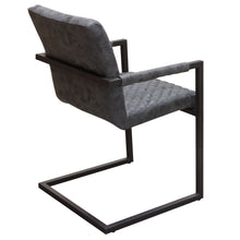 Load image into Gallery viewer, Nolan 2-Pack Dining Chairs in Charcoal Diamond Tufted Leatherette on Charcoal Powder Coat Frame by Diamond Sofa
