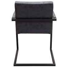Load image into Gallery viewer, Nolan 2-Pack Dining Chairs in Charcoal Diamond Tufted Leatherette on Charcoal Powder Coat Frame by Diamond Sofa