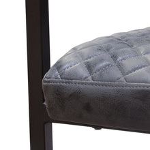 Load image into Gallery viewer, Nolan 2-Pack Dining Chairs in Charcoal Diamond Tufted Leatherette on Charcoal Powder Coat Frame by Diamond Sofa