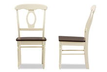 Load image into Gallery viewer, Baxton Studio Napoleon French Country Cottage Buttermilk and "Cherry" Brown Finishing Wood Dining Chair