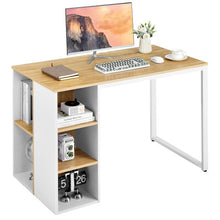 Load image into Gallery viewer, Computer Desk with 5 Side Shelves and Metal Frame