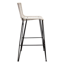 Load image into Gallery viewer, Olive 2-Pack Bar Height Chair w/ Natural Rope Seat/Back & Black Iron Frame by Diamond Sofa