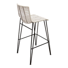 Load image into Gallery viewer, Olive 2-Pack Bar Height Chair w/ Natural Rope Seat/Back & Black Iron Frame by Diamond Sofa