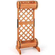 Load image into Gallery viewer, 2-Tier Wooden Raised Garden Bed with Trellis-Orange