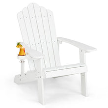 Load image into Gallery viewer, Weather Resistant HIPS Outdoor Adirondack Chair with Cup Holder-White