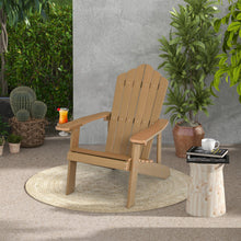 Load image into Gallery viewer, Weather Resistant HIPS Outdoor Adirondack Chair with Cup Holder-Coffee