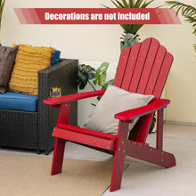 Load image into Gallery viewer, Weather Resistant HIPS Outdoor Adirondack Chair with Cup Holder-Red