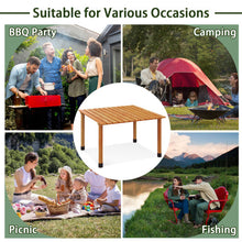 Load image into Gallery viewer, Folding Outdoor Camping Table with Carrying Bag for Picnics and Party-Natural