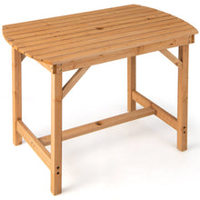 Load image into Gallery viewer, Outdoor Fir Wood Dining Table with 1.5 Inch Umbrella Hole