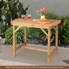 Load image into Gallery viewer, Outdoor Fir Wood Dining Table with 1.5 Inch Umbrella Hole