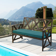 Load image into Gallery viewer, Outdoor Garden Bench with Detachable Sponge-Padded Cushion-Brown