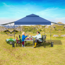 Load image into Gallery viewer, 10 x 17.6 Feet Outdoor Instant Pop-up Canopy Tent with Dual Half Awnings-Blue