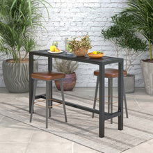 Load image into Gallery viewer, 48/55 Inch Outdoor Bar Table with Waterproof Top and Heavy-duty Metal Frame-L