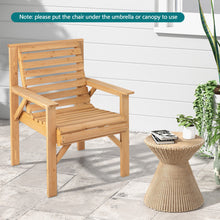 Load image into Gallery viewer, Outdoor Solid Fir Wood Chair with Inclined Backrest