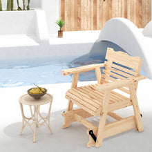 Load image into Gallery viewer, Outdoor Wood Rocking Chair with High Back and Widened Armrests