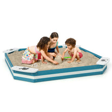 Load image into Gallery viewer, Outdoor Solid Wood Sandbox with 4 Built-in Animal Patterns Seats