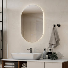 Load image into Gallery viewer, Oval LED Wall Mirror Backlit Dimmable Bathroom Wall Mounted Mirror