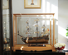 Load image into Gallery viewer, Display Case for Midsize Tall Ship Clear Finish