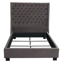 Load image into Gallery viewer, Park Avenue Queen Tufted Bed with Vintage Wing in Smoke Grey Velvet by Diamond Sofa