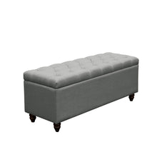 Load image into Gallery viewer, Park Ave Tufted Lift-Top Storage Trunk by Diamond Sofa - Grey Linen